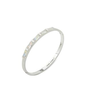 CZ Baguette Stones Anne Klein Elegant Silver Bangle